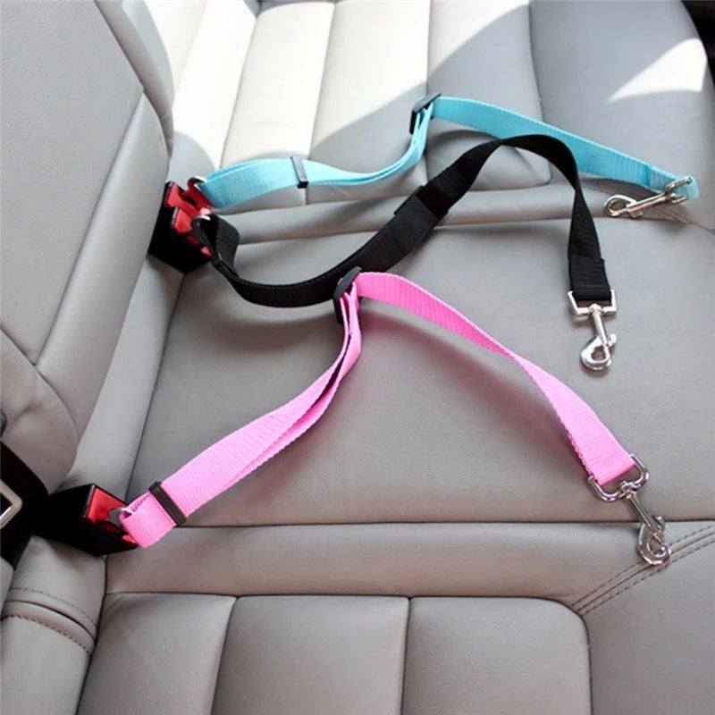 Adjustable Pet Cat Dog Car Seat Belt Pet Seat Vehicle Dog Harness Lead Clip Safety Lever Traction Dog Collars Dogs Accessories Pets Products